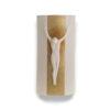 crocifisso in oro ceramica bianca