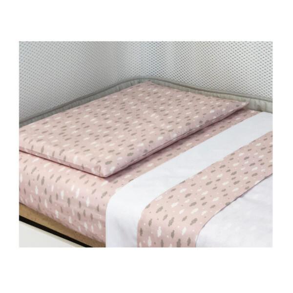 Set Lenzuola Lettino Culla Carozzina Nuvoletti - immagine 4