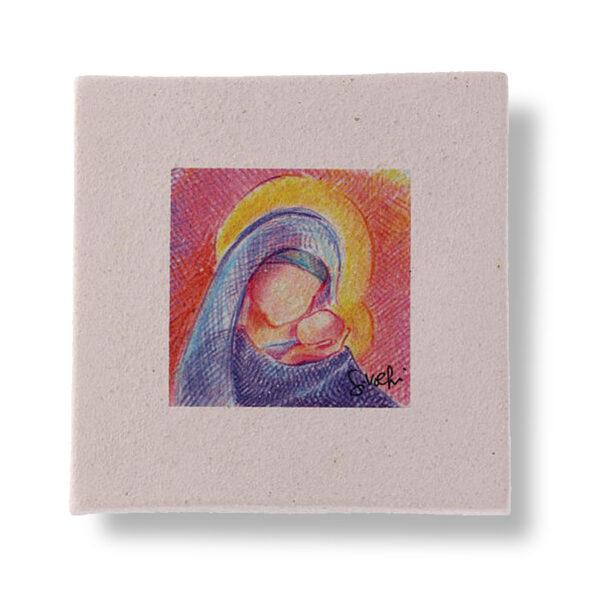 Quadretto Madonna in ceramica