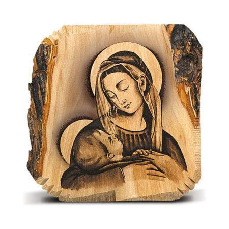 MADONNA DEL TENERO SGUARDO IN LEGNO DI OLIVO