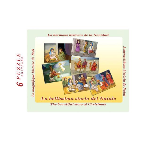 6 cartoline puzzle "La bellissima storia del Natale" - immagine 2