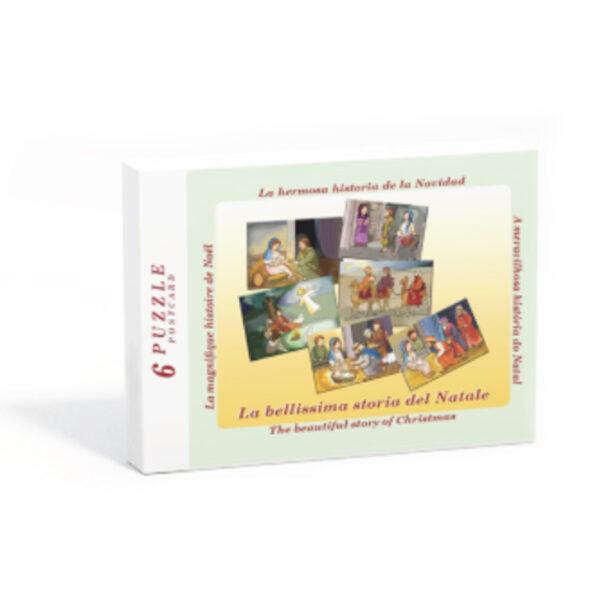 6 cartoline puzzle "La bellissima storia del Natale"